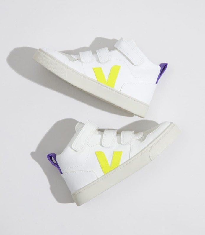 Veja V-10 Mid Cwl Fehér Jaune-fluo Lila