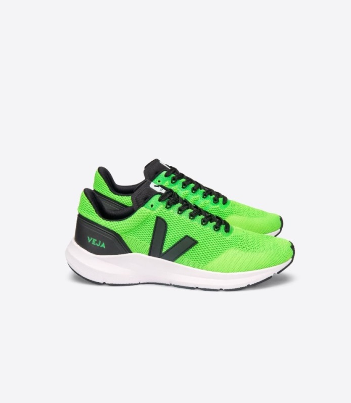 Veja Marlin V-knit Vert Fluo Fekete