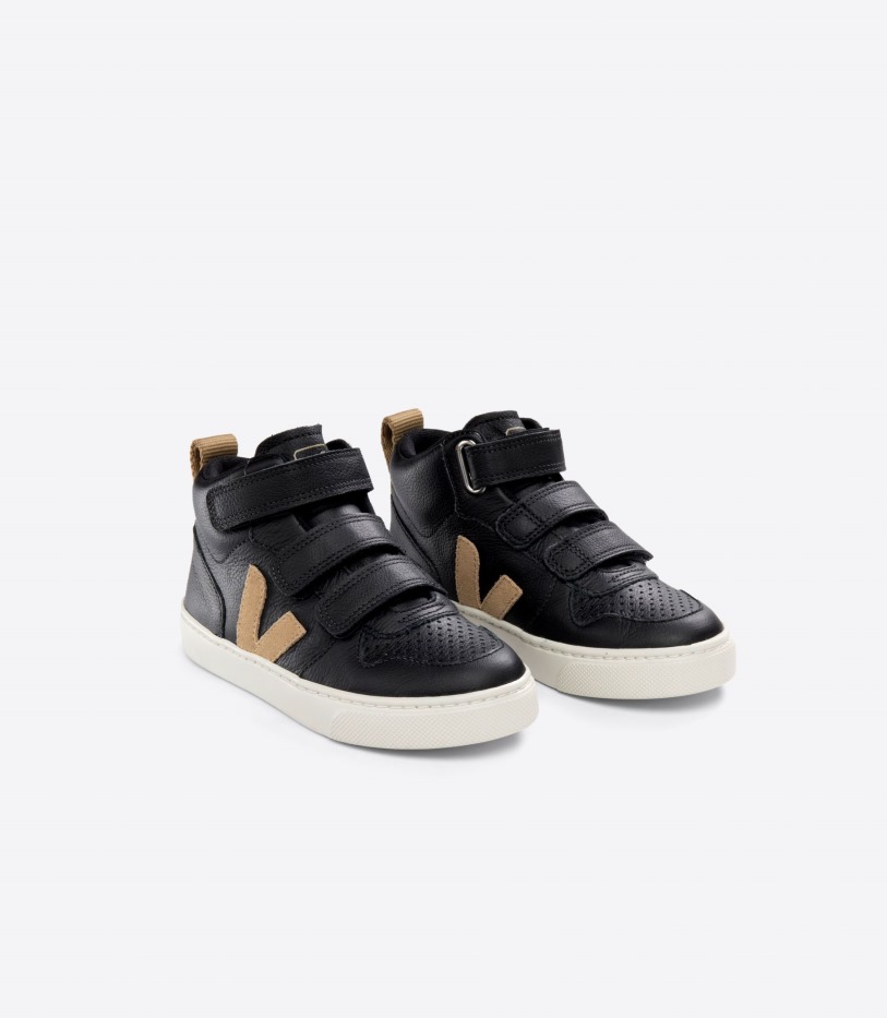Veja Collection Mid Chromefree Leather Black Dune