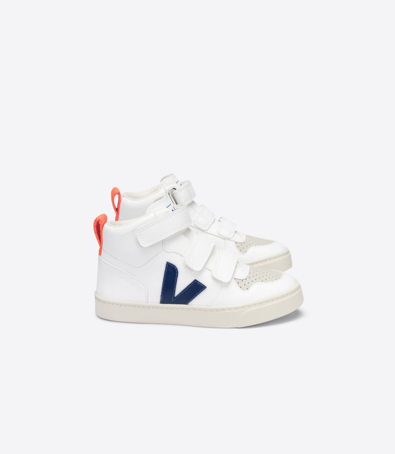 Mid Cwl White Cobalt Orange Fluo Premium Veja
