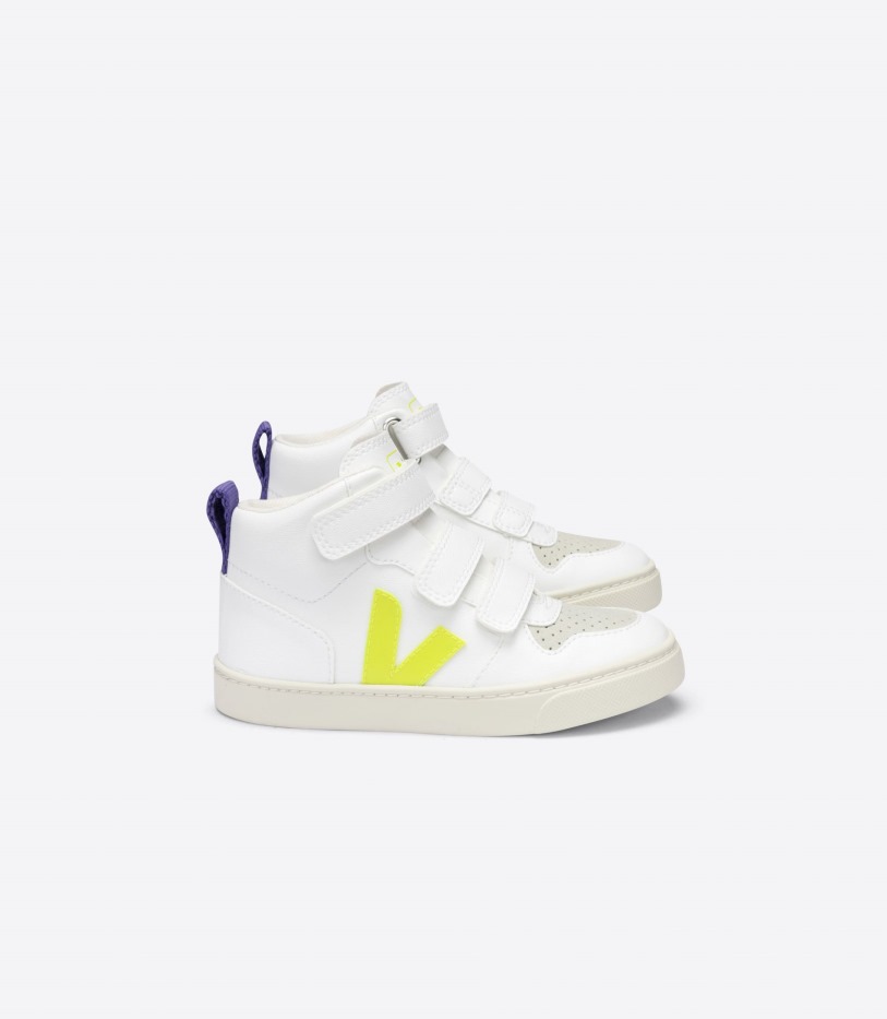 Veja Mid Cwl White Jaune Fluo Purple Premium
