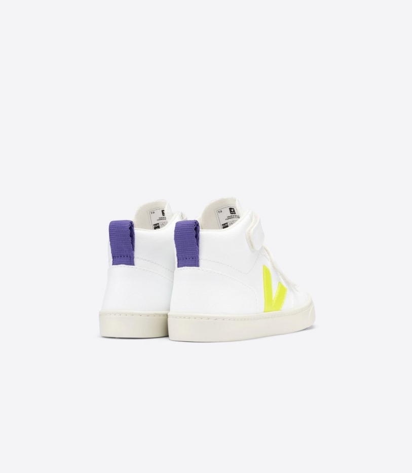 Veja Mid Cwl White Jaune Fluo Purple Premium