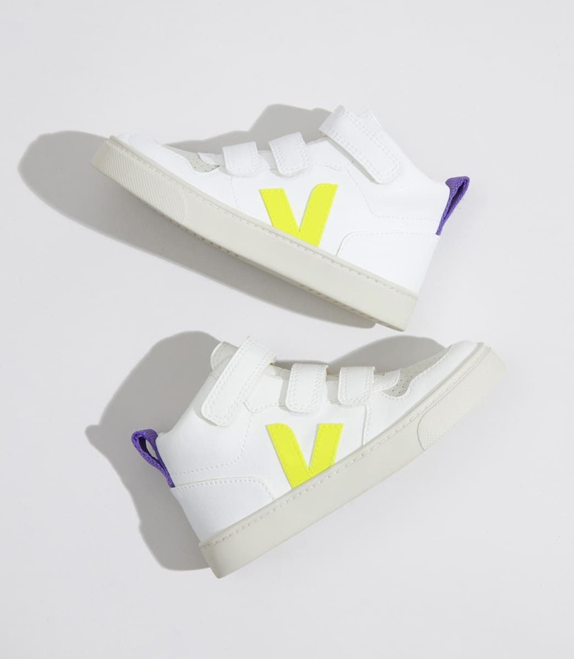 Veja Mid Cwl White Jaune Fluo Purple Premium