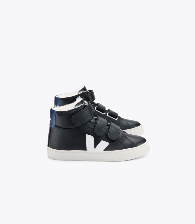 Veja Mid Fured Leather Black Cobalt Special