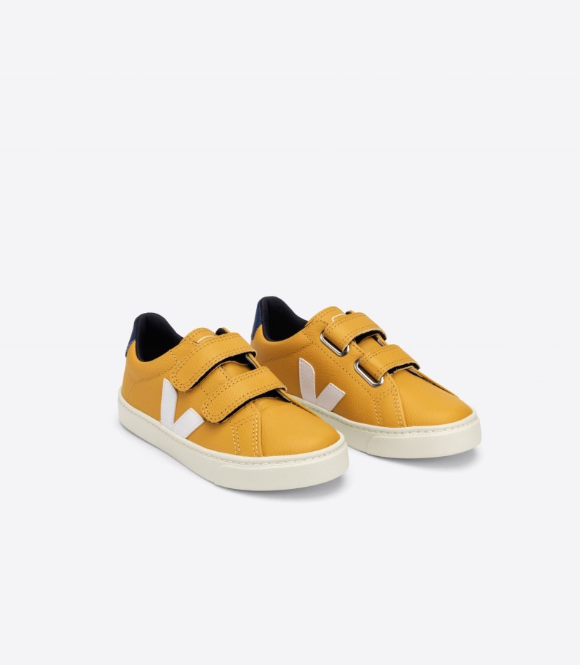 Premium Veja Chromefree Leather Moutarde White Cobalt