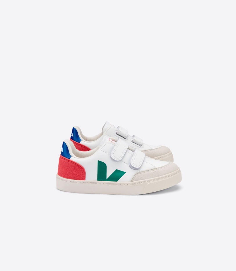 Perfect Veja Leather White Emeraude Pekin