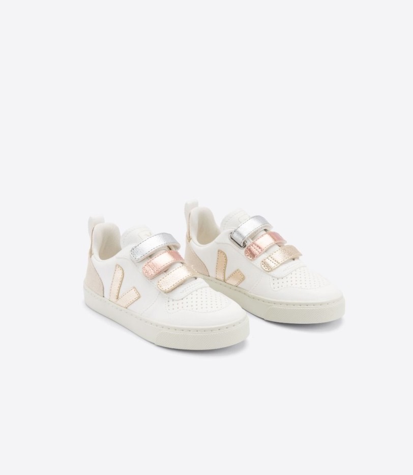 Special Chromefree Leather Multico White Shiny Veja