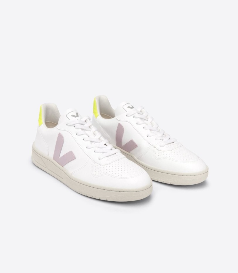 Veja Original Cwl White Parme Jaune Fluo