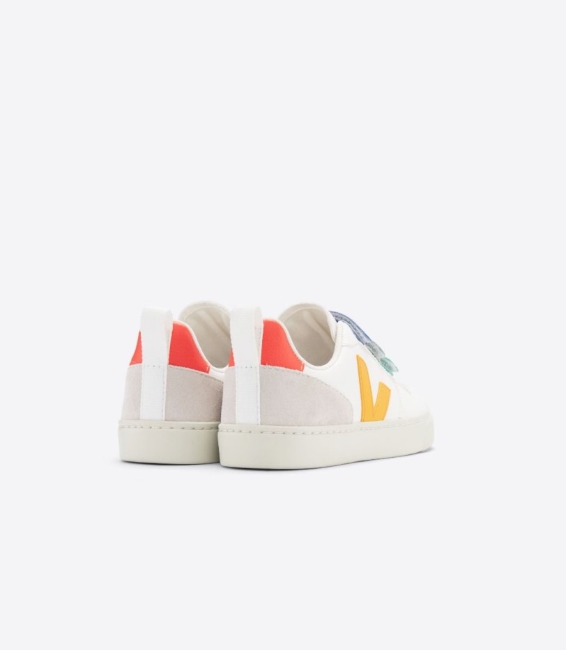 Veja Series Chromefree Leather Multico White Ouro