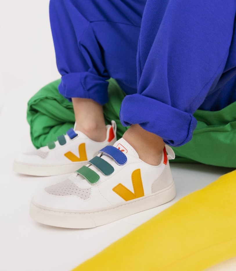 Veja Series Chromefree Leather Multico White Ouro
