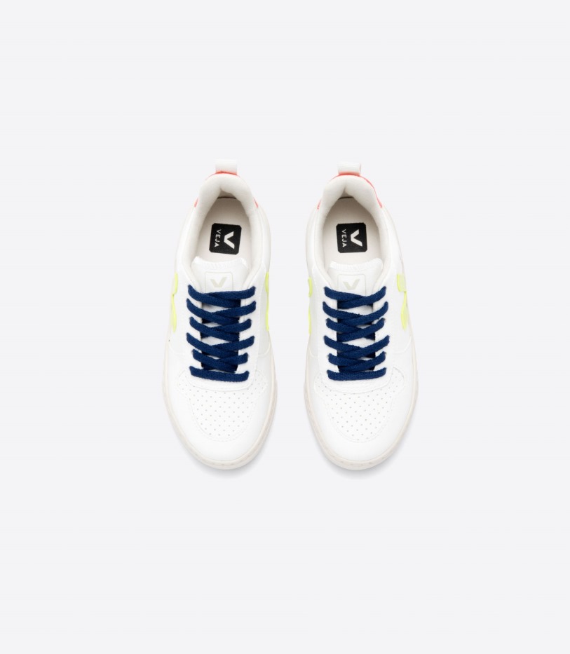 Veja Series Laces Cwl White Jaune Fluo Orange Fluo