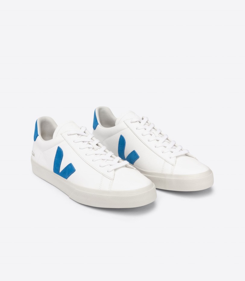 Collection Chromefree Leather White Swedish Blue Veja
