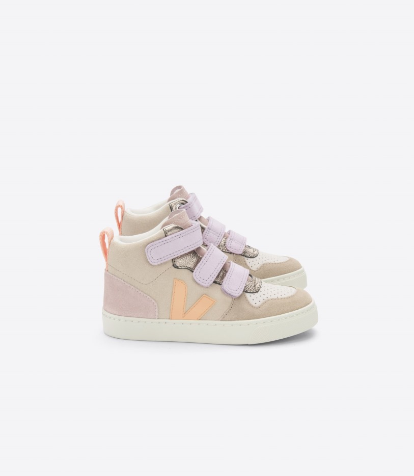 Mid Suede Multico Almond Peach Collection Veja