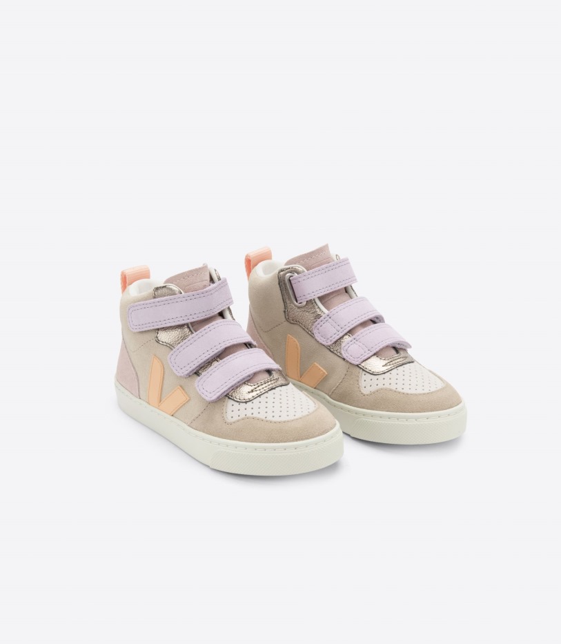 Mid Suede Multico Almond Peach Collection Veja