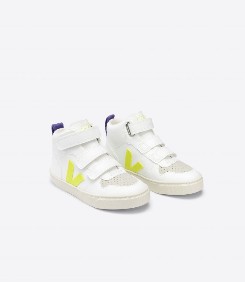 Series Mid Cwl White Jaune Fluo Purple Veja