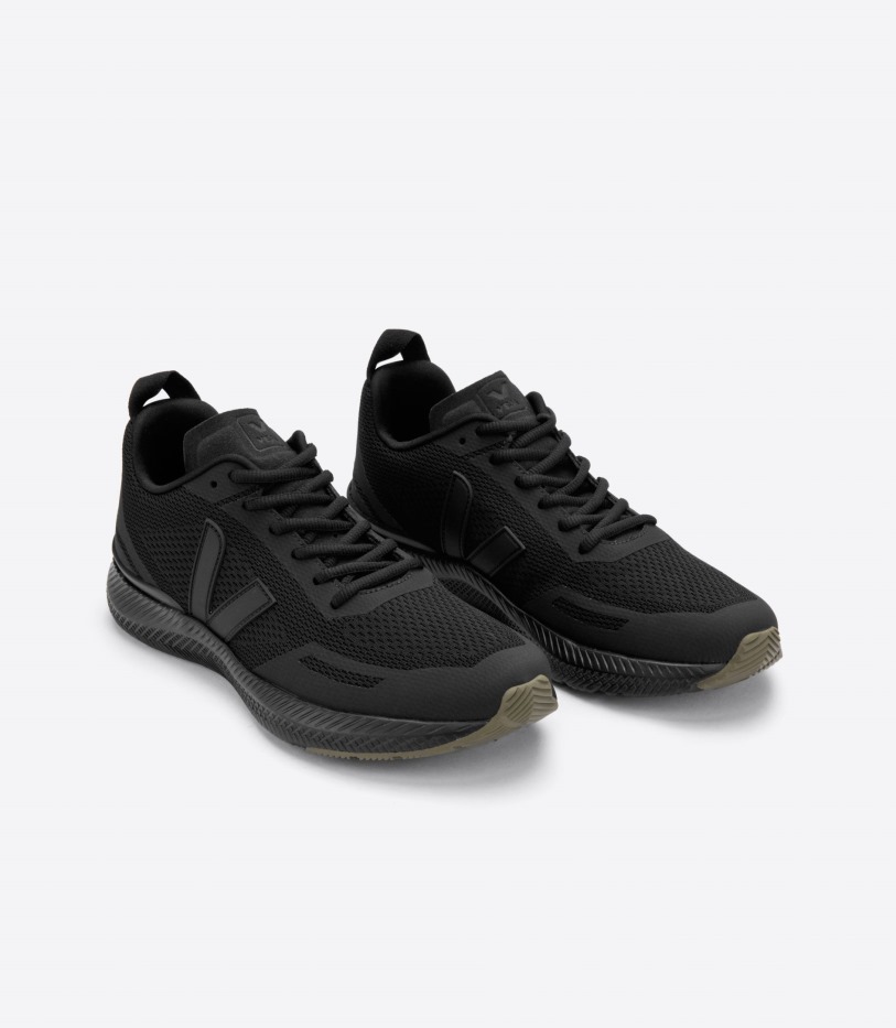 Engineered-Mesh Full Black Kaki Veja Collection