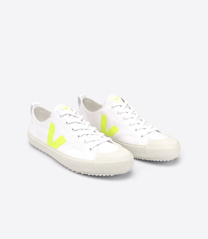 Canvas White Jaune Fluo Veja Series