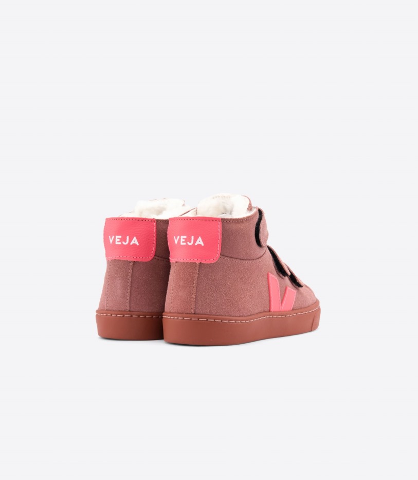 Veja Mid Fured Suede Dired Petal Rose Fluo Premium
