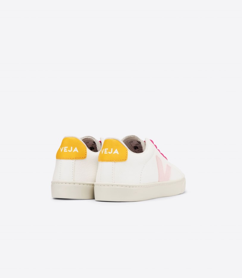 Original Veja Laces Chromefree Leather White Petale Ouro