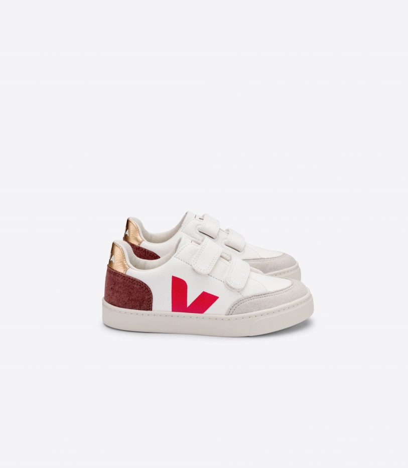 Perfect Chromefree Leather White Multico Dried Petal Veja