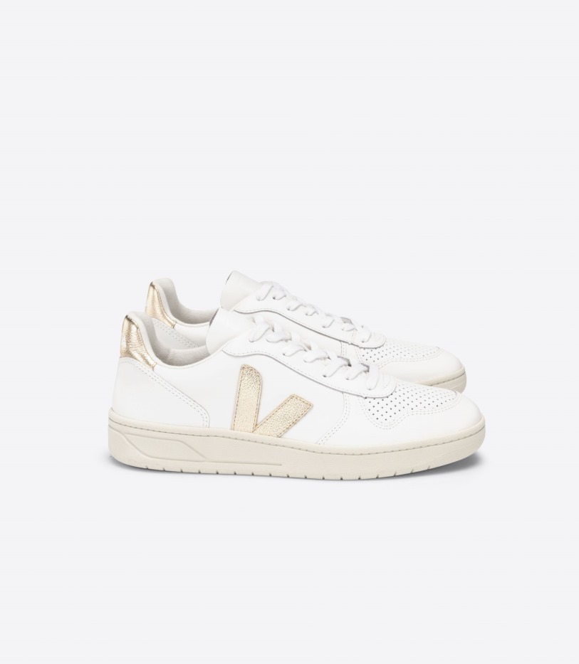 Leather White Platine Collection Veja