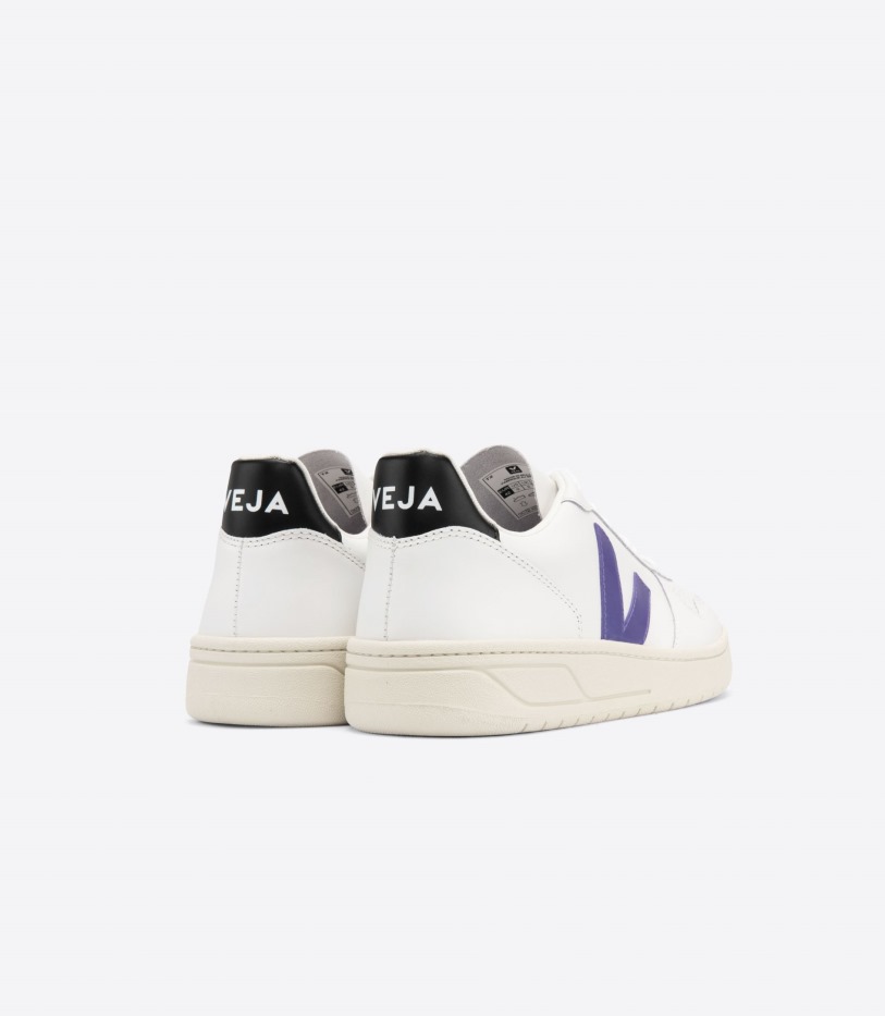 Leather White Purple Black Premium Veja