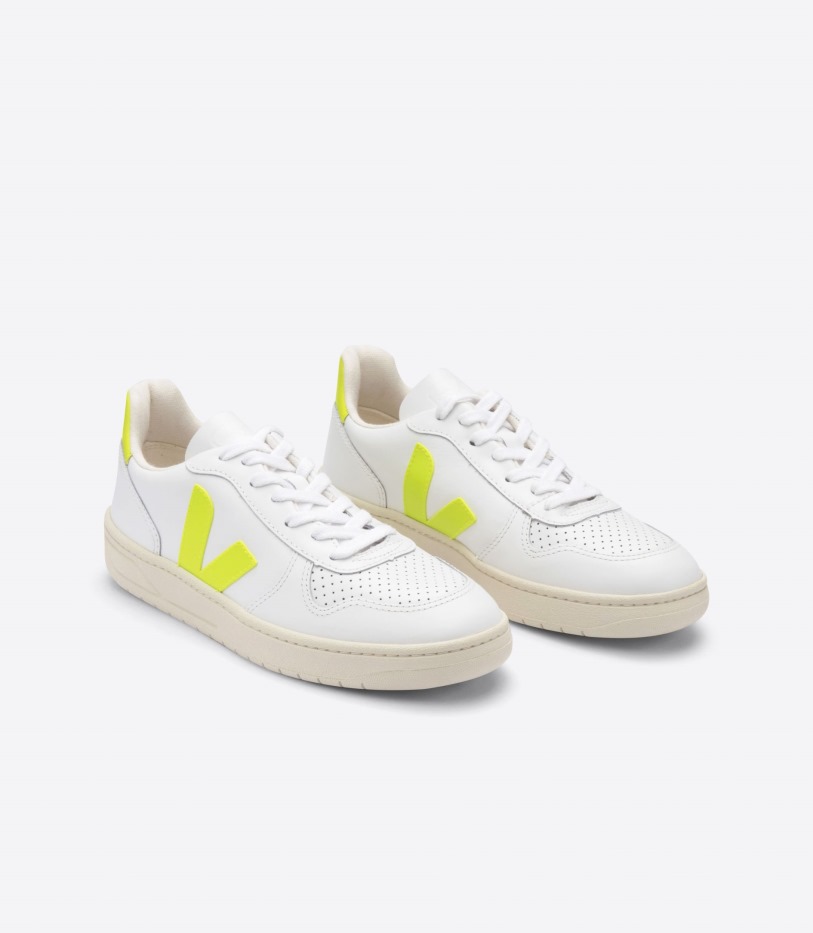 Original Leather White Jaune-Fluo Veja