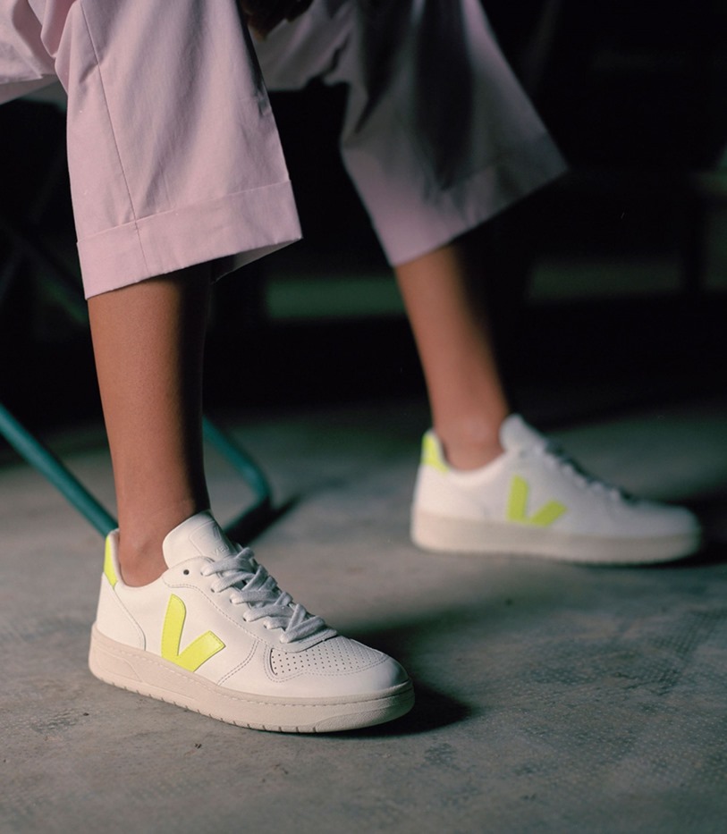 Original Leather White Jaune-Fluo Veja