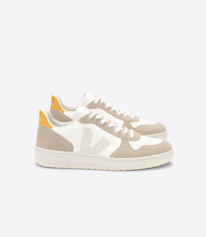 Perfect Veja Chromefree Leather White Sahara Ouro