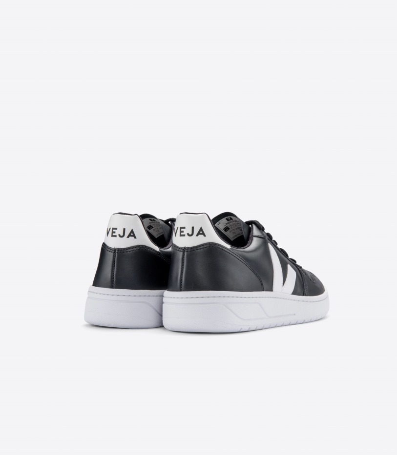 Veja Premium Leather Black White White-Sole