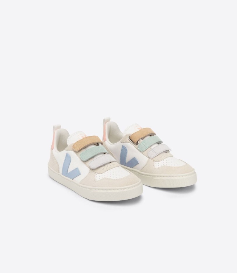 Perfect Chromefree Leather Multico White Blue Veja
