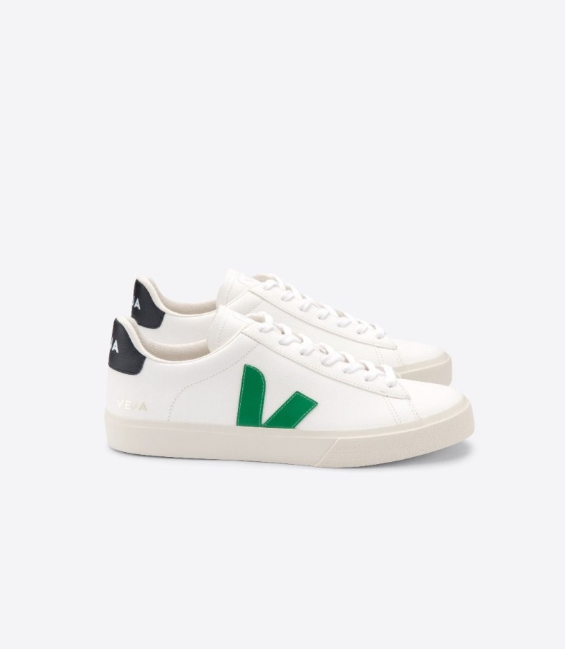 Special Veja Chromefree Leather White Emeraude Black