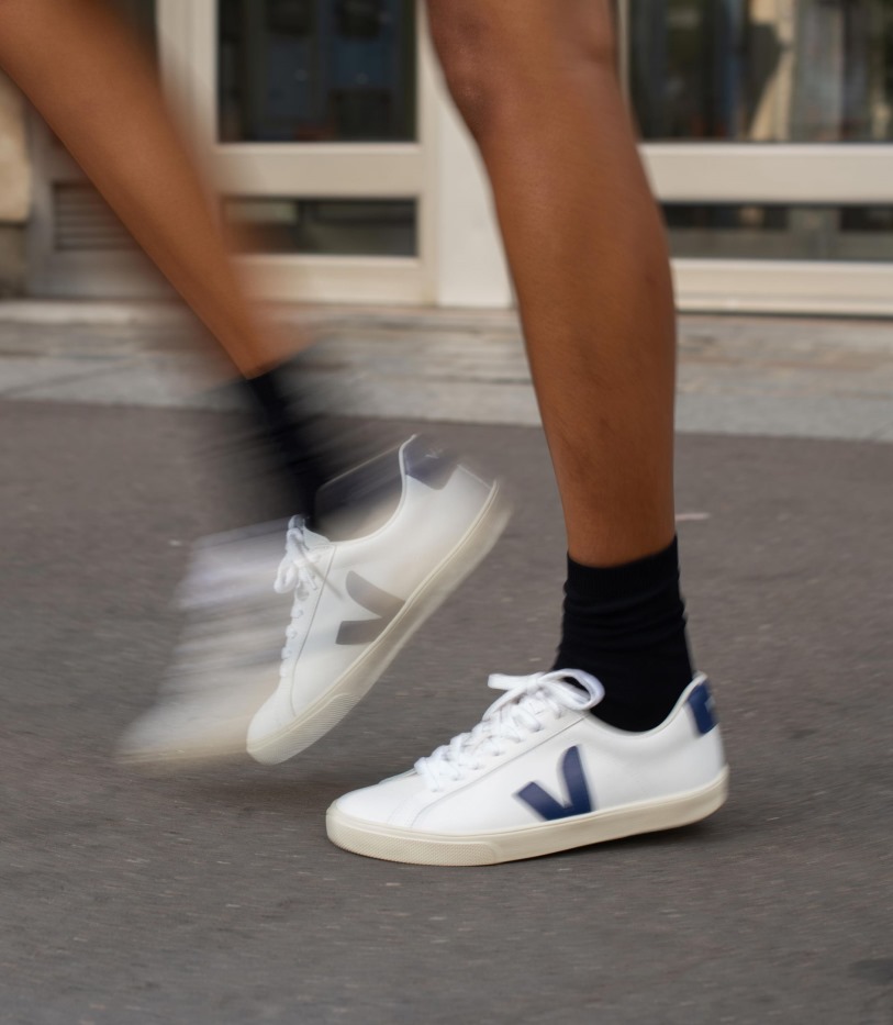 Veja Collection Leather White Cobalt