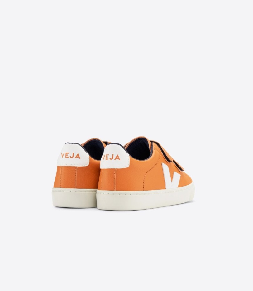 Veja Original Chromefree Leather Pumpkin White