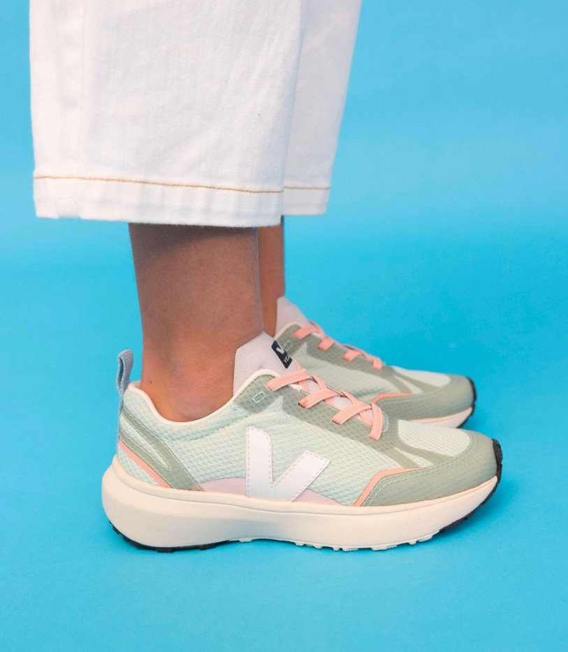 Veja Special Elastic Laces Alveomesh Matcha White