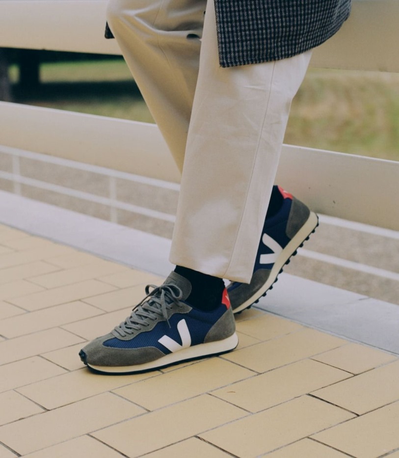 Veja Series Branco Alveomesh Nautico White Orange Fluo