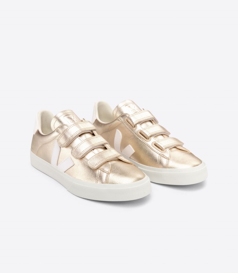 Chromefree Leather Platine White Collection Veja