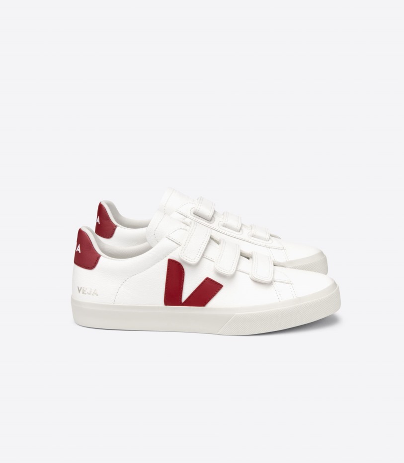 Veja Perfect Chromefree Leather White Marsala