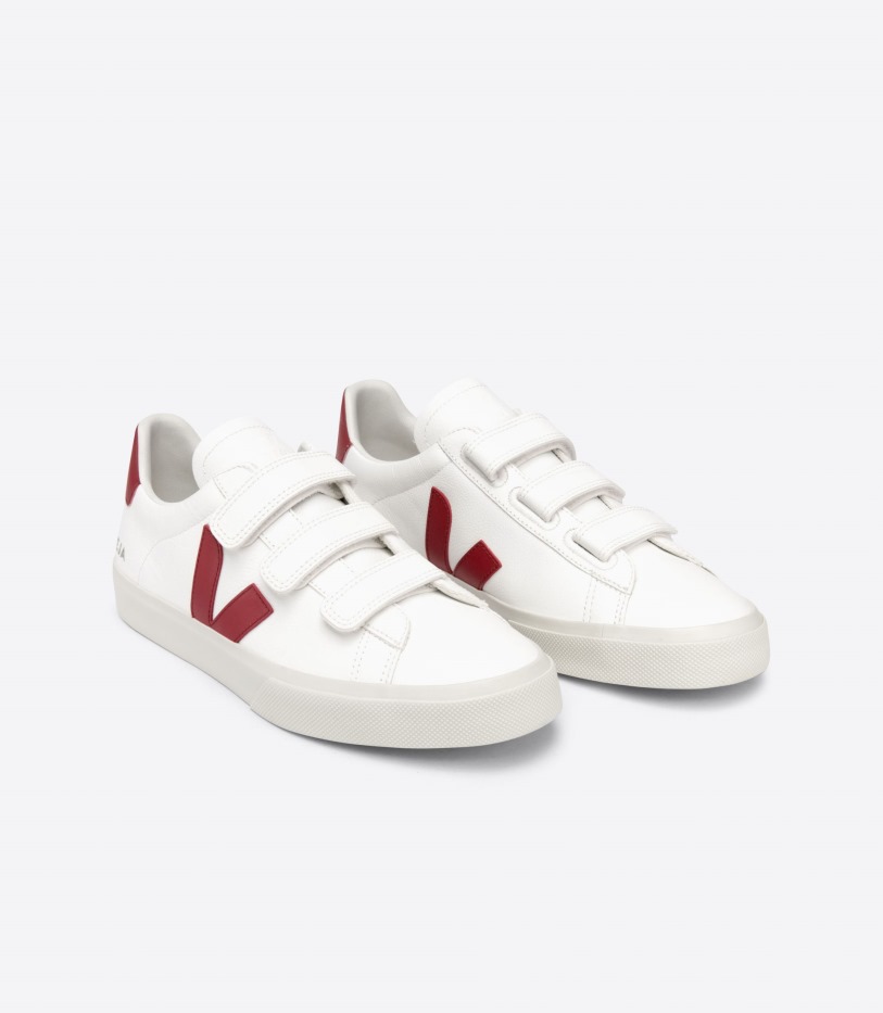 Veja Perfect Chromefree Leather White Marsala
