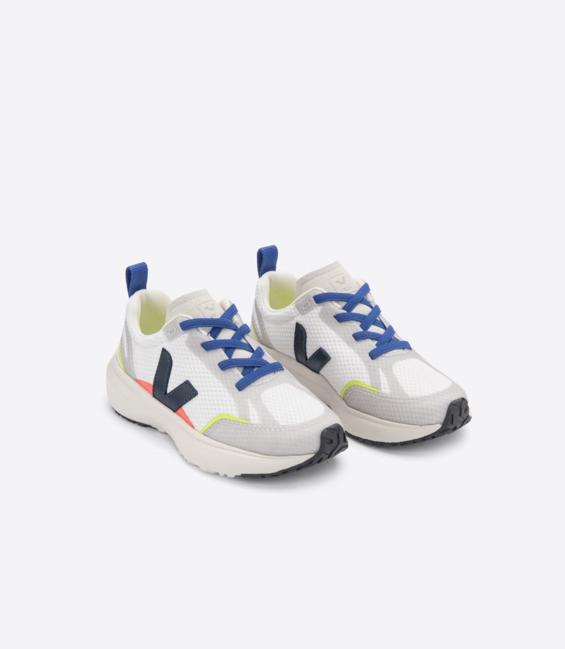 Veja Elastic Laces Alveomesh White Nautico Collection