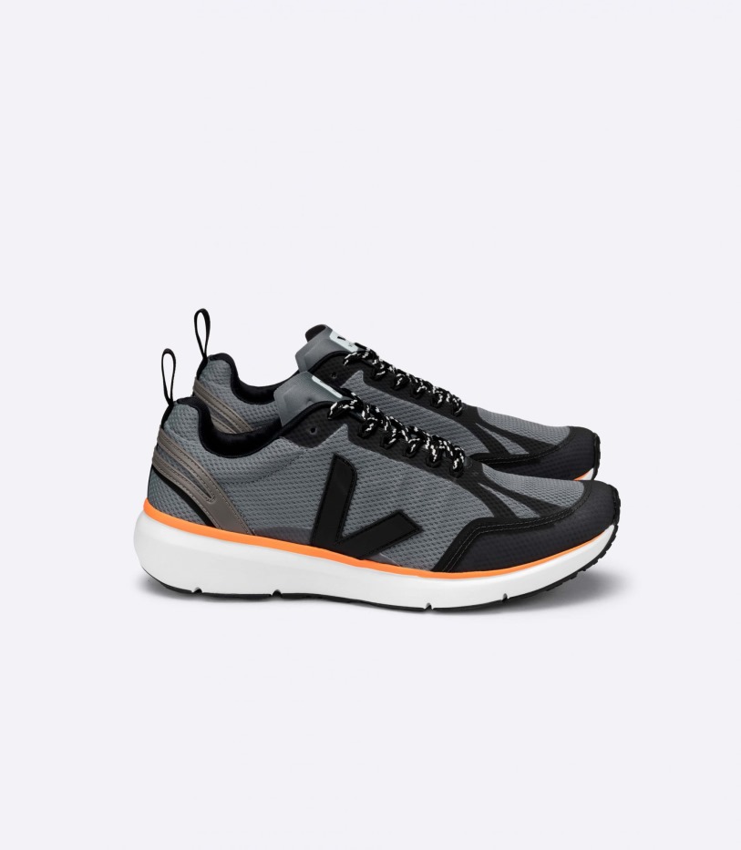 Veja Series 2 Alveomesh Concrete Black Neon Orange