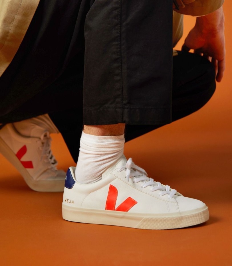 Chromefree Leather White Orange Fluo Veja