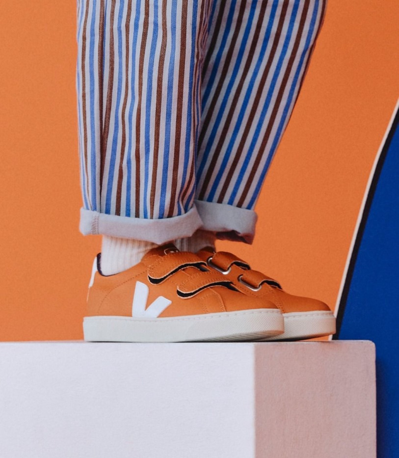 Perfect Veja Chromefree Leather Pumpkin White