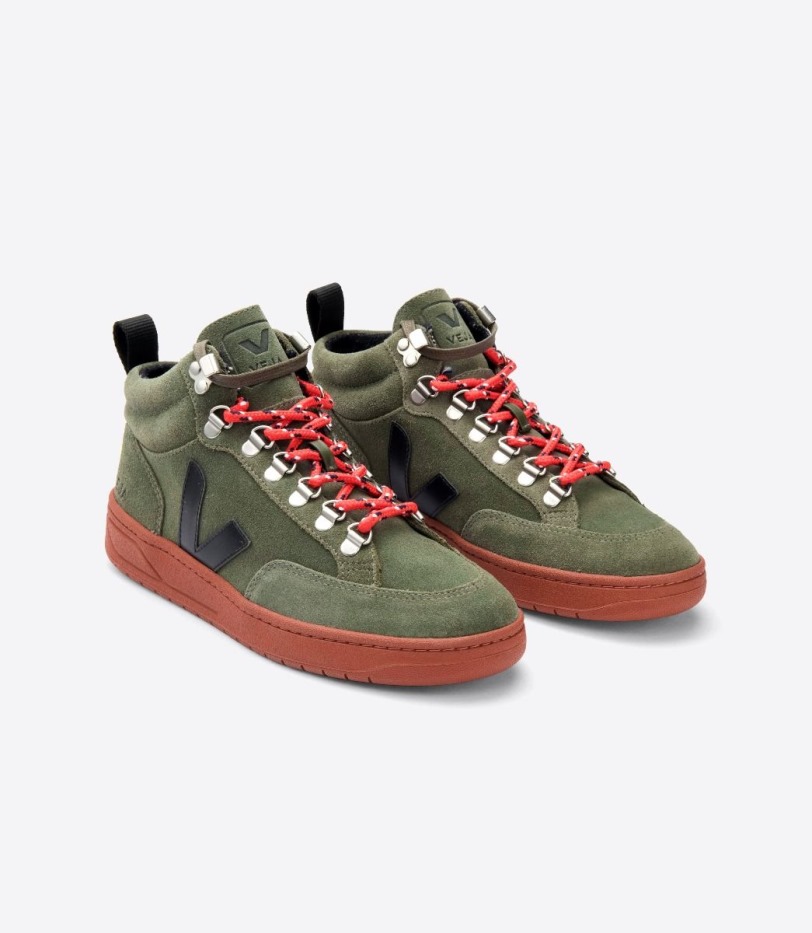Suede Olive Black Rust Sole Collection Veja