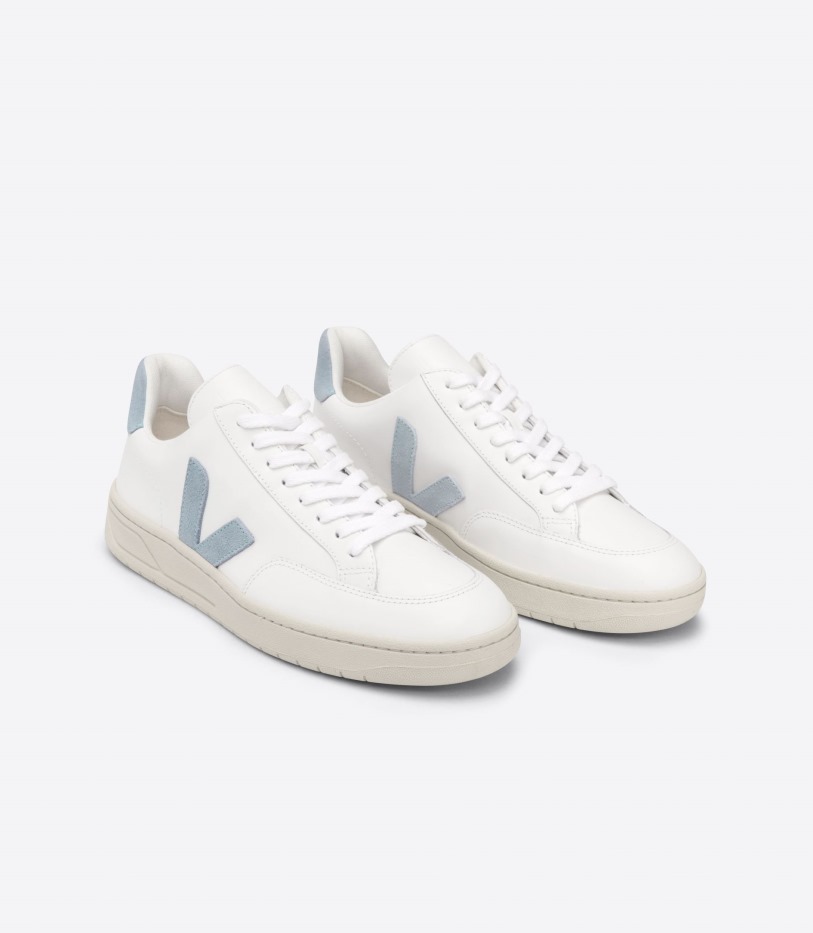 Premium Veja Leather White Steel