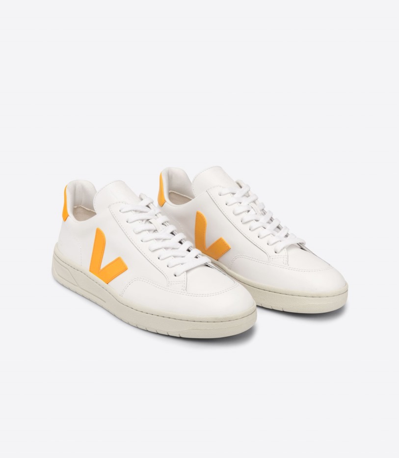 Veja Collection Leather White Ouro