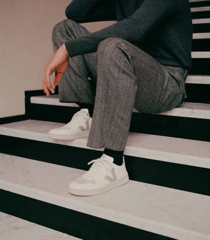 Veja V-10 Cwl Fehér Oxford Szürke Fekete